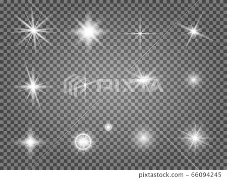 Star flare set. Lens light effect isolated 66094245