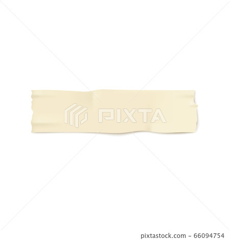 Realistic ripped beige or brown adhesive tape for masking. Realistic ripped beige or brown adhesive tape for masking. 66094754