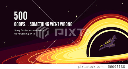 Error 500 page design, flat style vector 66095188