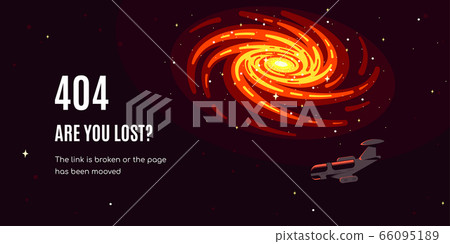 Error 404 page design, flat style vector 66095189