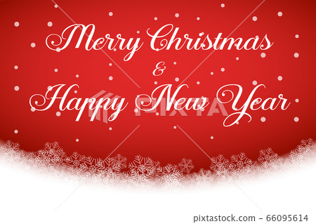 Merry Christmas and Happy new year text on red - Stock Illustration ...