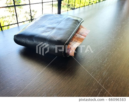 Thai money in wallet on table Thai money in wallet on table 66096383
