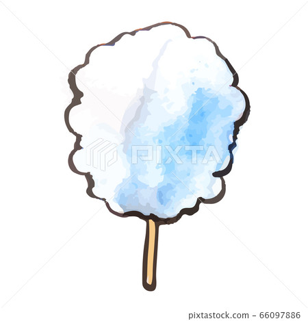 Summer illustration: cotton candy 66097886