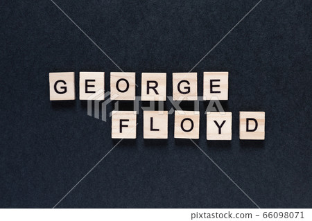 George Floyd lettering on a black background 66098071