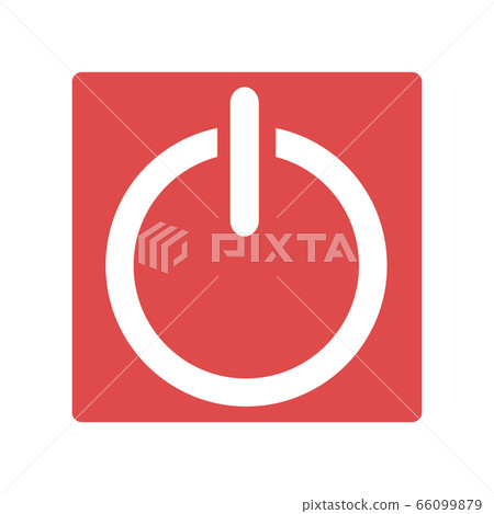 Red power icon vector simple - Stock Illustration [66099879] - PIXTA