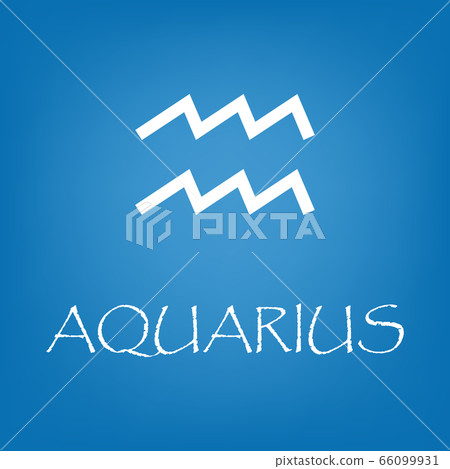 Aquarius zodiac sign icon vector simple Aquarius zodiac sign icon vector simple 66099931
