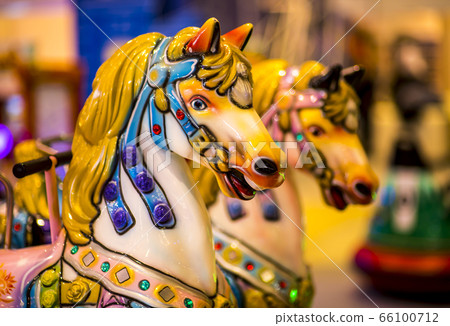 Carousel. Carnival Horses. Carousel. Horses on a carnival Merry Go Round. Carousel. Carnival Horses. Carousel. Horses on a carnival Merry Go Round. 66100712