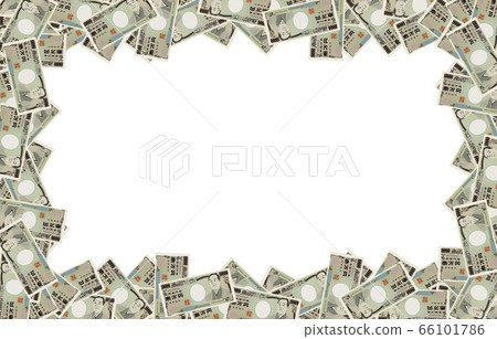 背景框架材料：Ira覆蓋著10,000日元的鈔票 66101786