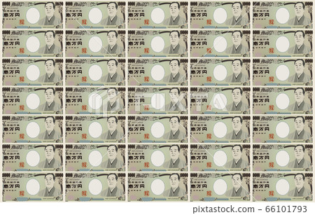 Background material: Illustration with a 10,000 yen bill 66101793