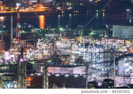 《岡山縣》水島綜合工廠/工廠夜景《從和way山天際線出發》 《岡山縣》水島綜合工廠/工廠夜景《從和way山天際線出發》 66102501