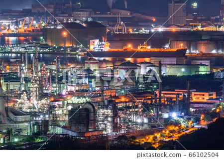 《岡山縣》水島綜合工廠/工廠夜景《從和way山天際線出發》 《岡山縣》水島綜合工廠/工廠夜景《從和way山天際線出發》 66102504