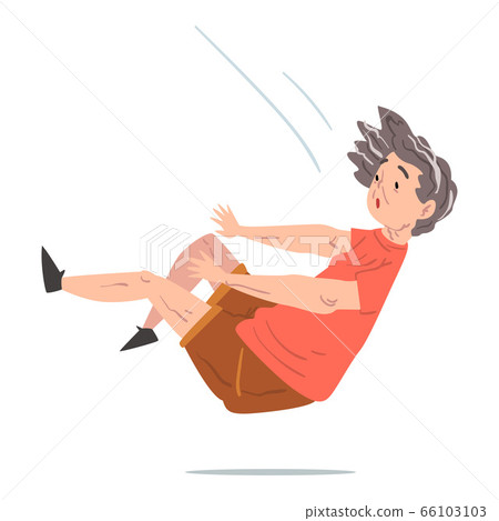 Elderly Woman Falling Down On The Floor Stock Illustration 66103103 Pixta Sitting on toilet cartoon images stock photos vectors. https www pixtastock com illustration 66103103