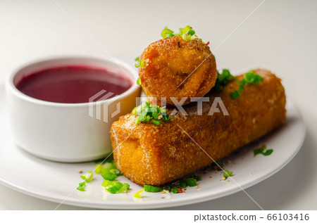 Delicious croquettes with sauerkraut and mushrooms Delicious croquettes with sauerkraut and mushrooms 66103416