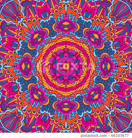 Colorful Tribal Ethnic Festive Abstract Floral Colorful Tribal Ethnic Festive Abstract Floral 66103677