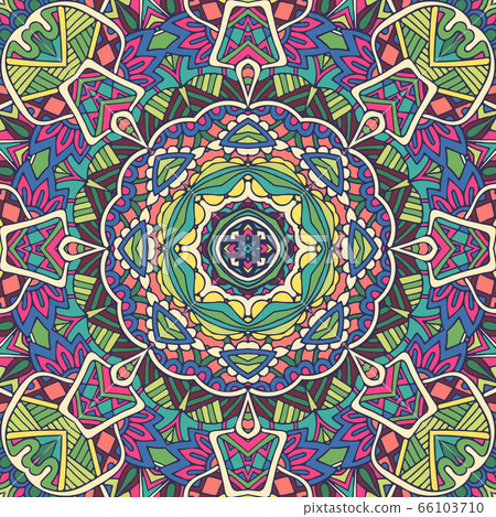 Indian floral paisley medallion pattern. Ethnic Indian floral paisley medallion pattern. Ethnic 66103710
