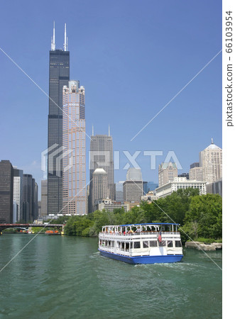 The Willis Tower still commonly referred to as, Sears Tower is a 108-story, 1,451-foot 442 m in Chicago. The Willis Tower still commonly referred to as, Sears Tower is a 108-story, 1,451-foot 442 m in Chicago. 66103954