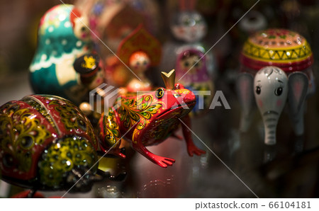 Colorful prince frog at the market. Traditional Colorful prince frog at the market. Traditional 66104181