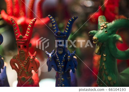 Beautiful vintage colourful wooden satanic dolls Beautiful vintage colourful wooden satanic dolls 66104193