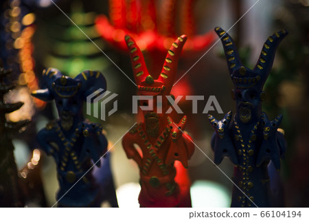 Beautiful vintage colourful wooden satanic dolls Beautiful vintage colourful wooden satanic dolls 66104194