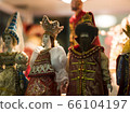Beautiful vintage colourful wooden dymkovo dolls 66104197