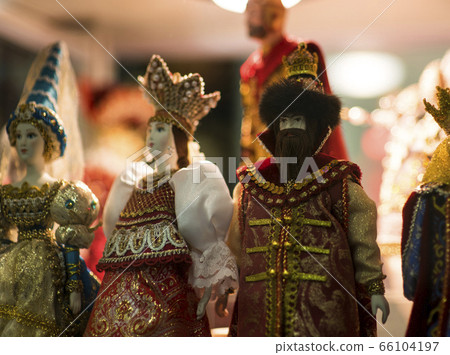 Beautiful vintage colourful wooden dymkovo dolls Beautiful vintage colourful wooden dymkovo dolls 66104197