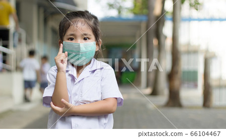 asian kids student comand action with face mask asian kids student comand action with face mask 66104467