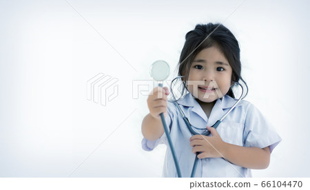 asian kid with stethoscope to be a doctor asian kid with stethoscope to be a doctor 66104470