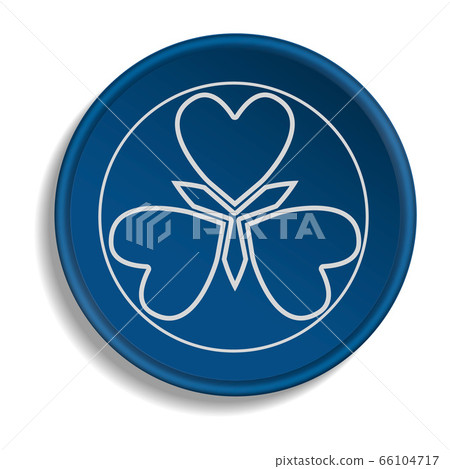 Blue wall plate icon, realistic style Blue wall plate icon, realistic style 66104717