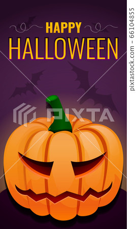 Happy halloween concept background, cartoon style - Stock Illustration ...