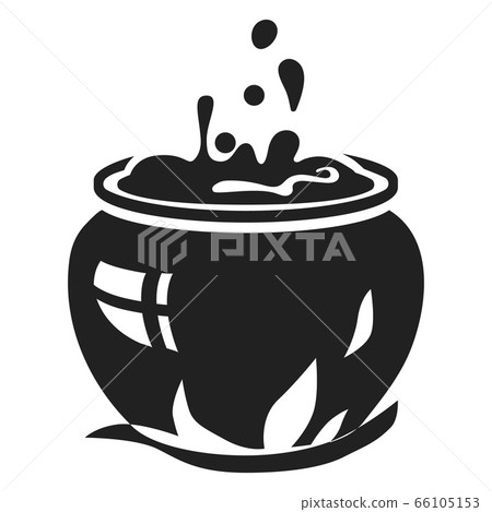 Magic cauldron icon, simple style Magic cauldron icon, simple style 66105153