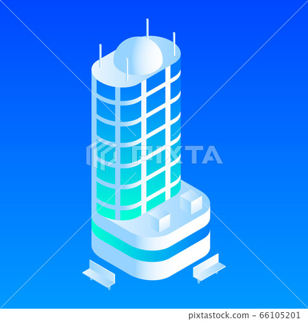 Intelligent building icon, isometric style Intelligent building icon, isometric style 66105201
