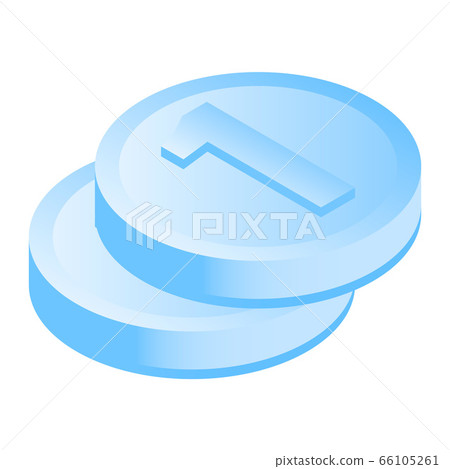 Money coin icon, isometric style Money coin icon, isometric style 66105261