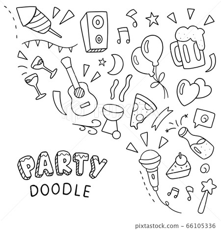 Party Vector illustration. Doodle design concept 66105336