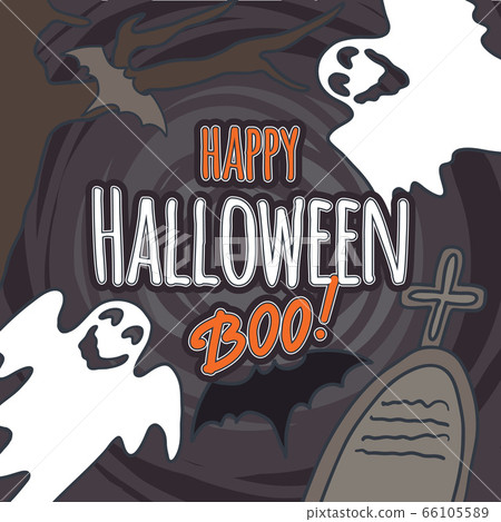 Halloween ghost boo concept background, hand drawn style Halloween ghost boo concept background, hand drawn style 66105589
