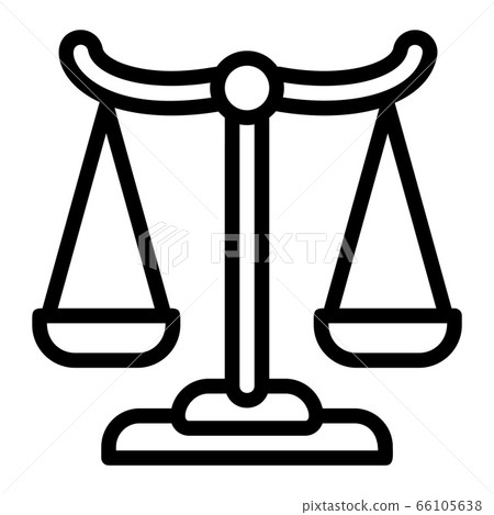 Financial balance icon, outline style 66105638