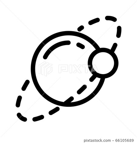 Planet satellite icon, outline style Planet satellite icon, outline style 66105689