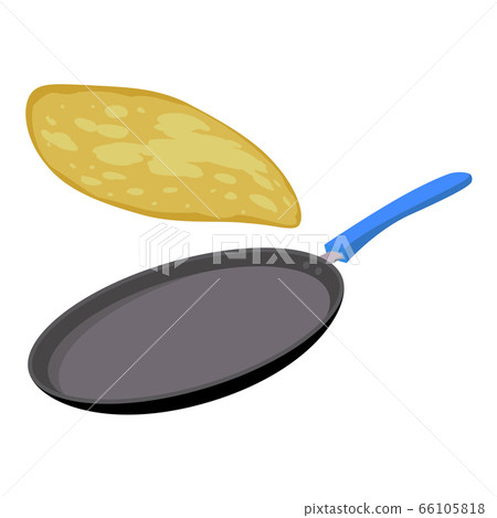 Griddle pan icon, flat style Griddle pan icon, flat style 66105818