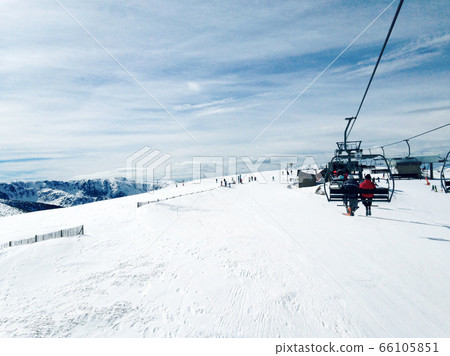 Cable car ski slope chairlift mountains Eastern Cable car ski slope chairlift mountains Eastern 66105851