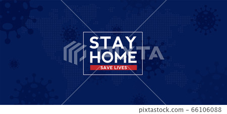 Stay home save lives quarantine coronavirus... - Stock Illustration ...
