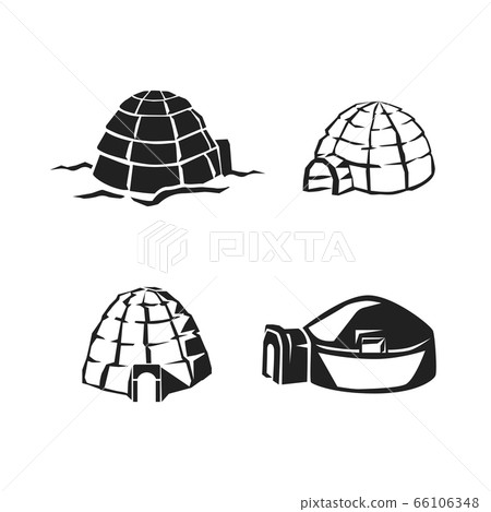 Igloo icon set, simple style 66106348