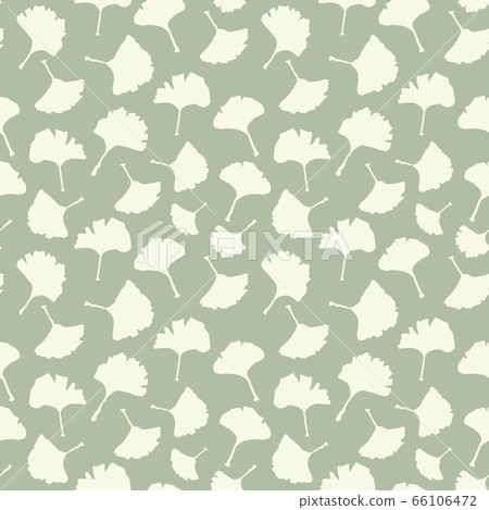 Ginkgo Biloba Seamless Pattern. Vector Botanical Plant 66106472