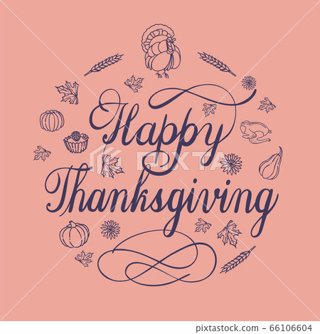 Happy thanksgiving day concept background, simple style Happy thanksgiving day concept background, simple style 66106604