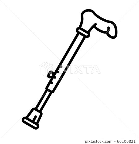 Walking stick icon, outline style 66106821