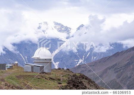 A beautiful mountain landscape. Observatory at the A beautiful mountain landscape. Observatory at the 66106953