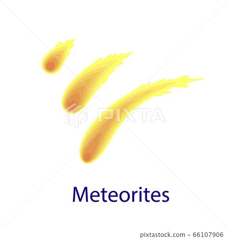 Meteorites icon, flat style 66107906