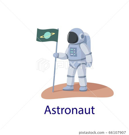Astronaut icon, flat style Astronaut icon, flat style 66107907