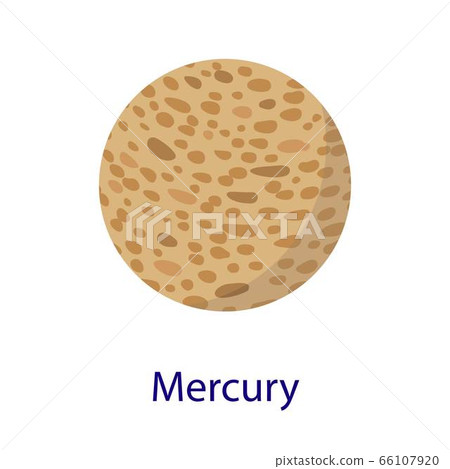 Mercury planet icon, flat style Mercury planet icon, flat style 66107920