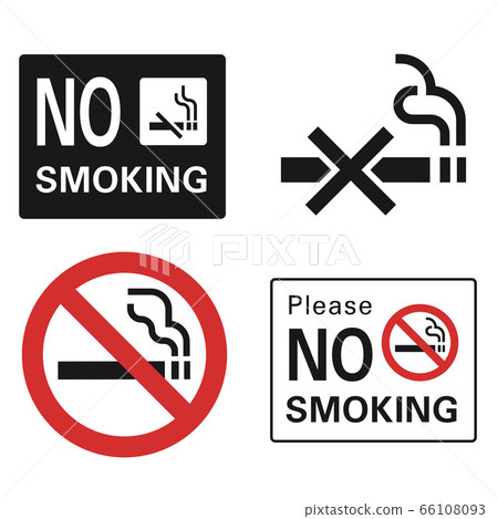 No smoking icon set, simple style 66108093