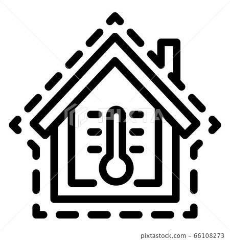 Control home temperature icon, outline style Control home temperature icon, outline style 66108273