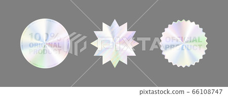 Hologram Label Set Isolate Vector Hologram Sticker Hologram Label Set Isolate Vector Hologram Sticker 66108747